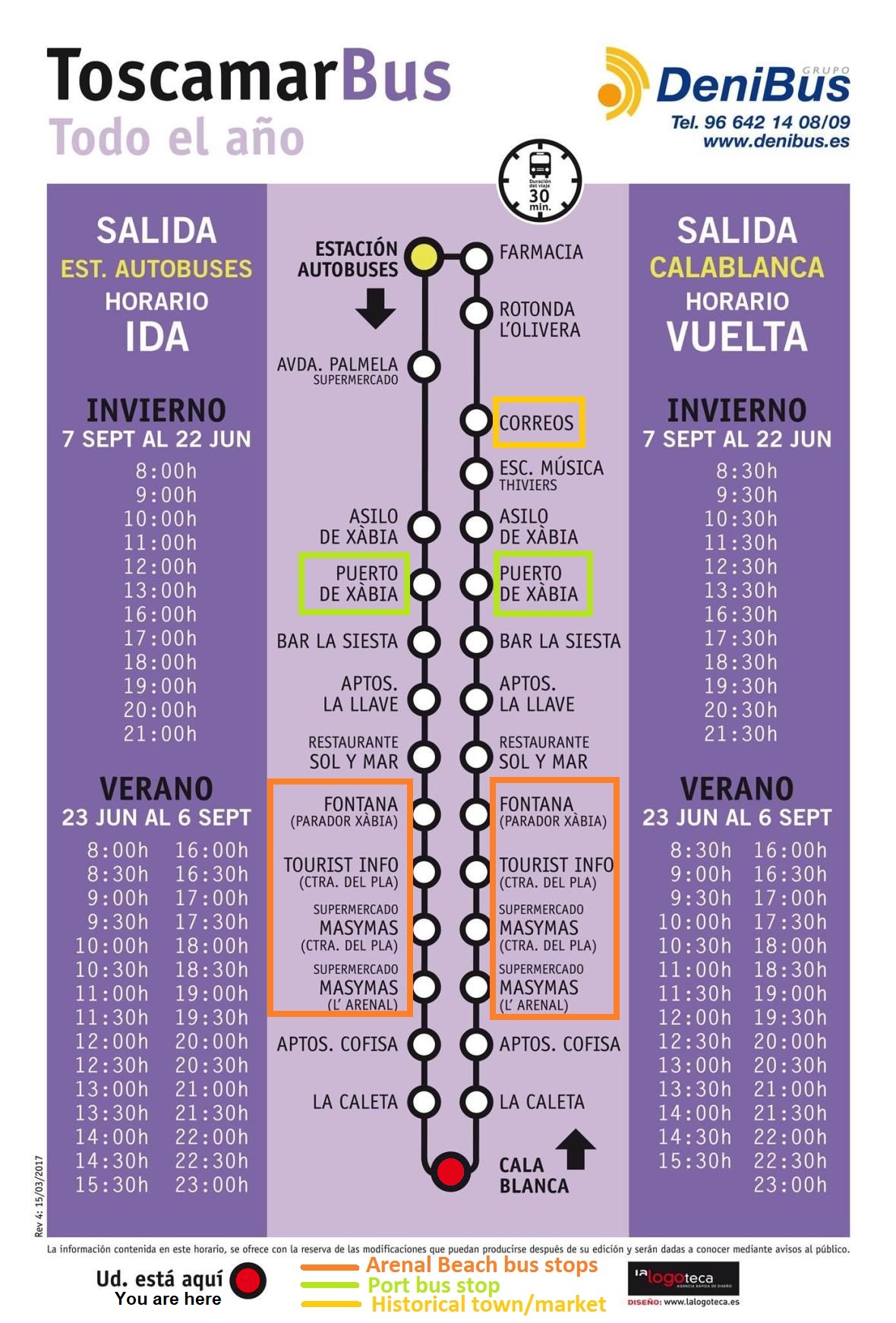 horarios bus